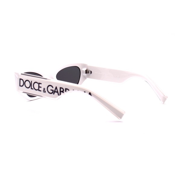 DOLCE&GABBANA DG6186 WHITE DARK GREY LENS AUTHENTIC SUNGLASSES - Picture 9 of 14